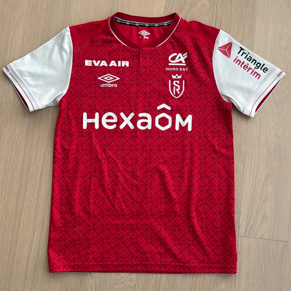 Ligue 1 Stade de Remis Authentic Jersey in Red 2023-2024